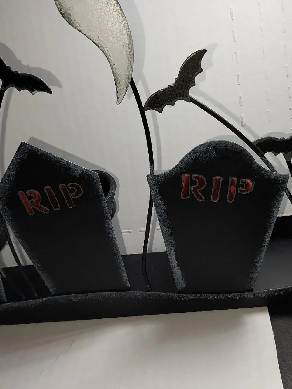Pottery Barn Halloween Cemetery Metal Votive Candle Holder